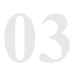 Gray square with the number 03 in white digital clock-style font