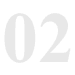 Gray square with the number 02 in white digital clock-style font